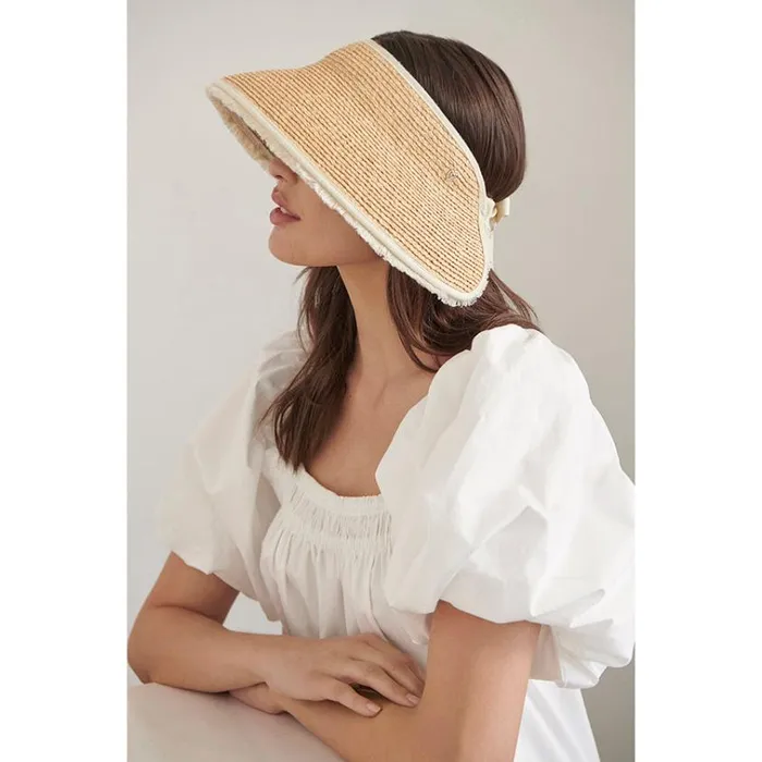 Helen Kaminski Aleeya 9 Fringe Natural Hats UPF 50