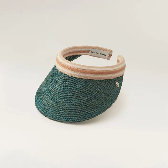 Helen Kaminski Bianca Palm Leafnougat Stripe Hats Visors