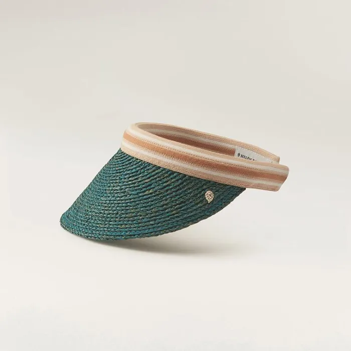 Helen Kaminski Bianca Palm Leafnougat Stripe Hats Visors