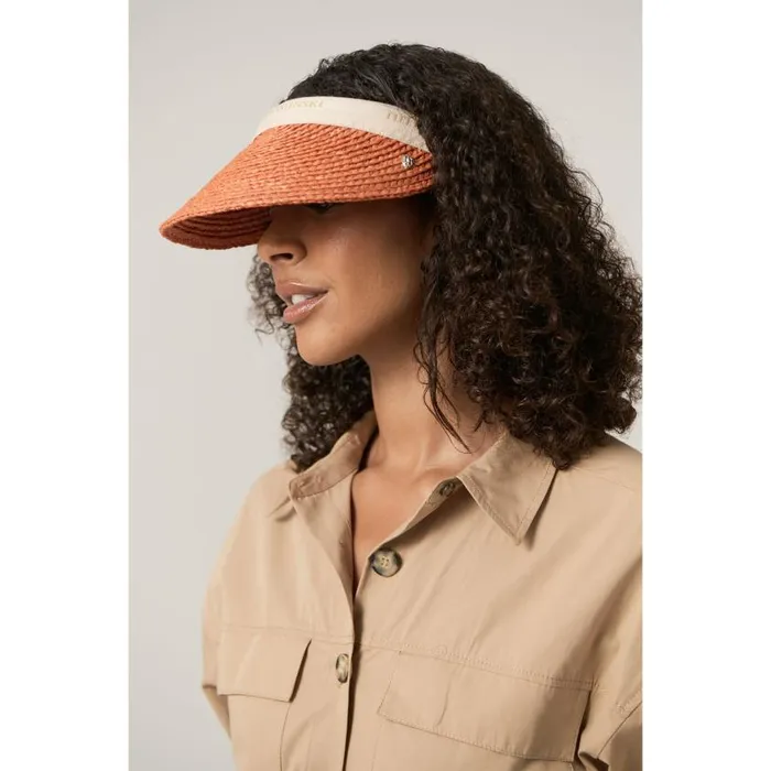 Helen Kaminski Bianca Sunset Natural Logo Hats Visors