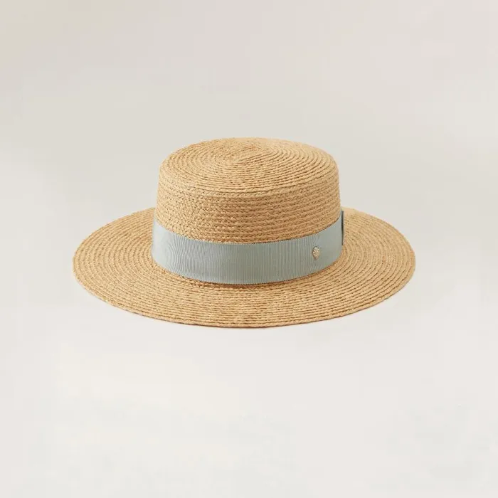 Helen Kaminski Gracie Natural Chalk Blue Hats Boaters