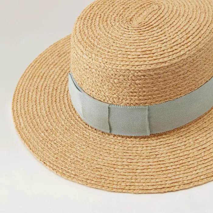 Helen Kaminski Gracie Natural Chalk Blue Hats Boaters