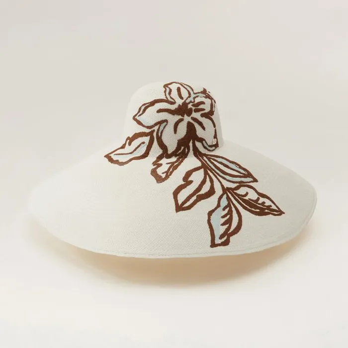 Helen Kaminski Leandra Chalk Nutshell Hats Round Crown