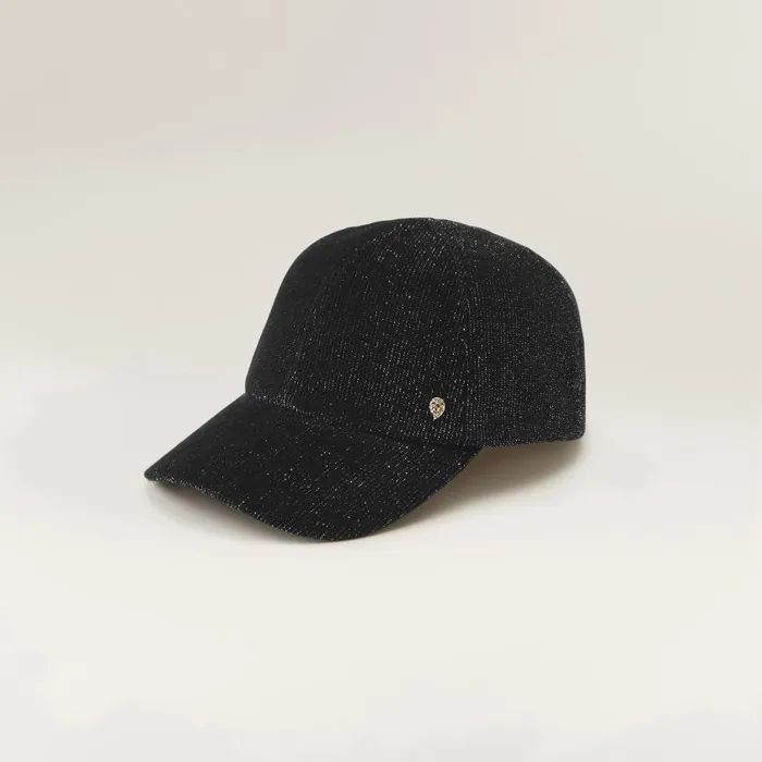 Helen Kaminski Minelli Black Sparkle Hats Caps