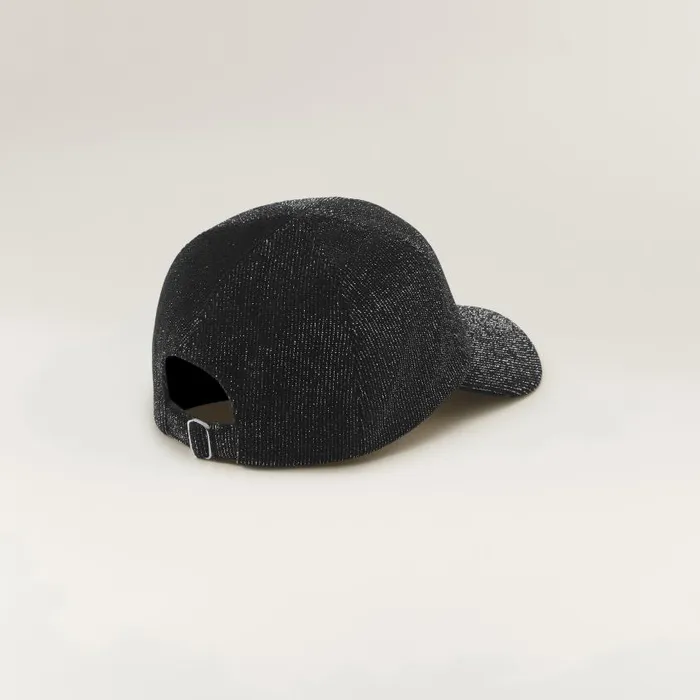 Helen Kaminski Minelli Black Sparkle Hats Caps
