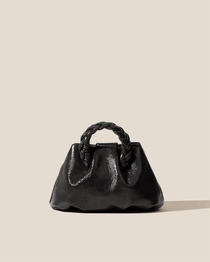 Hereu BOMBON CRINKLED GLOSSY 8211 Small Plaitedhandle Leather Crossbody Bag Women Crossbody Bags Hereu BOMBON CRINKLED GLOSSY 8211 Small Plaitedhandle Leather Crossbody Bag Women Crossbody Bags