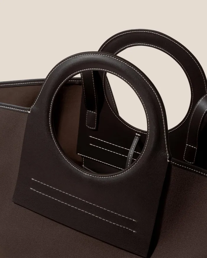 Hereu CALA L 8211 Leathertrimmed Canvas Tote Bag WomenMen Tote Bags