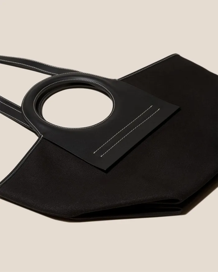 Hereu CALA S 8211 Leathertrimmed Canvas Tote Bag WomenMen Tote Bags