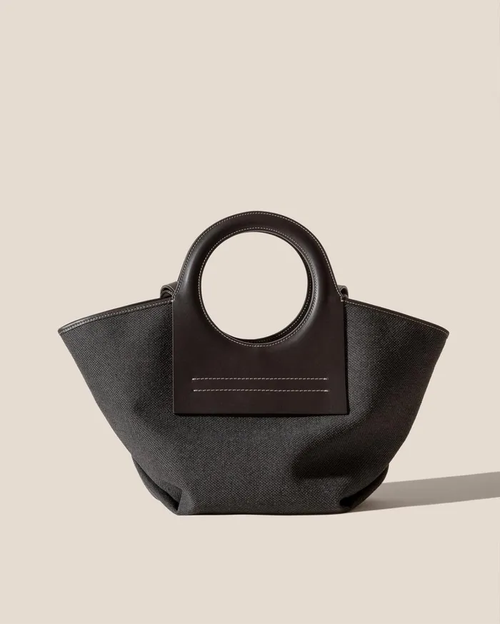 Hereu CALA S WINTER 8211 Leathertrimmed Thick Textile Tote Bag WomenMen Tote Bags