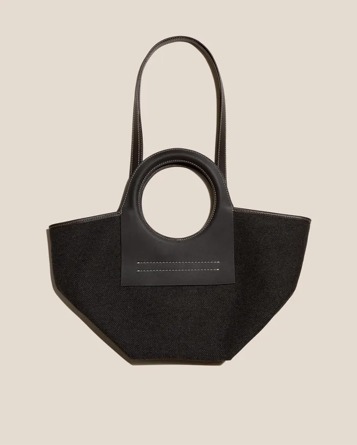 Hereu CALA S WINTER 8211 Leathertrimmed Thick Textile Tote Bag WomenMen Tote Bags