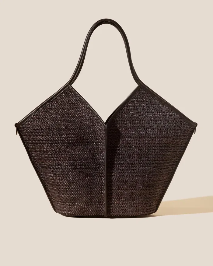 Hereu CALELLA RAFFIA 8211 Leathertrimmed Tote Bag WomenMen Shoulder Bags