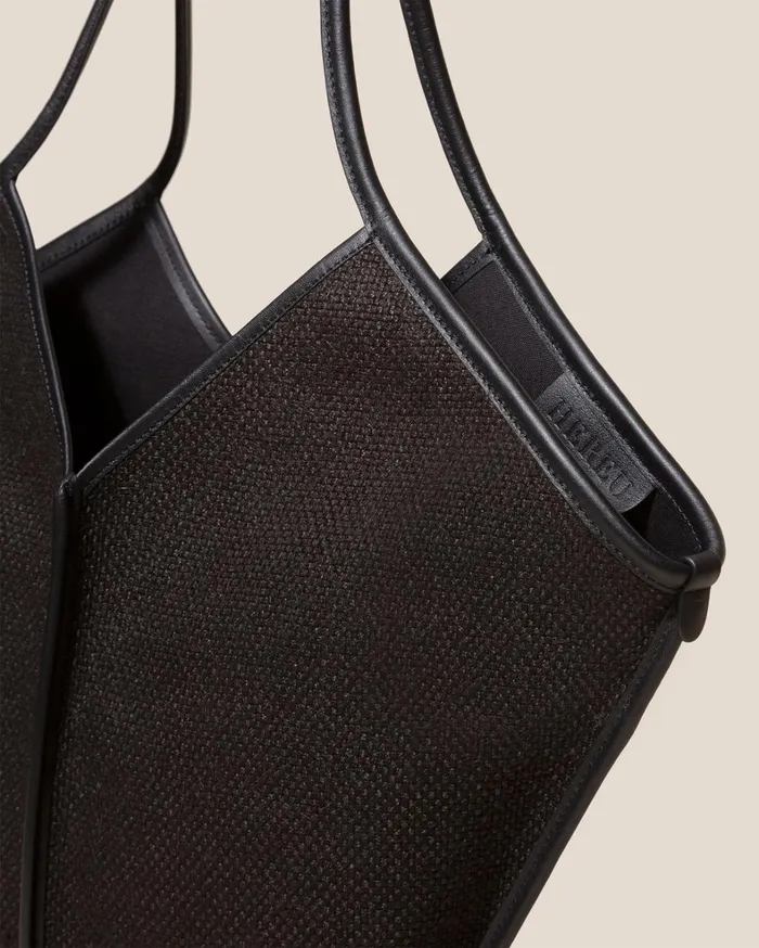 Hereu CALELLA WINTER 8211 Leathertrimmed Organic Cotton Tote Bag WomenMen Tote Bags