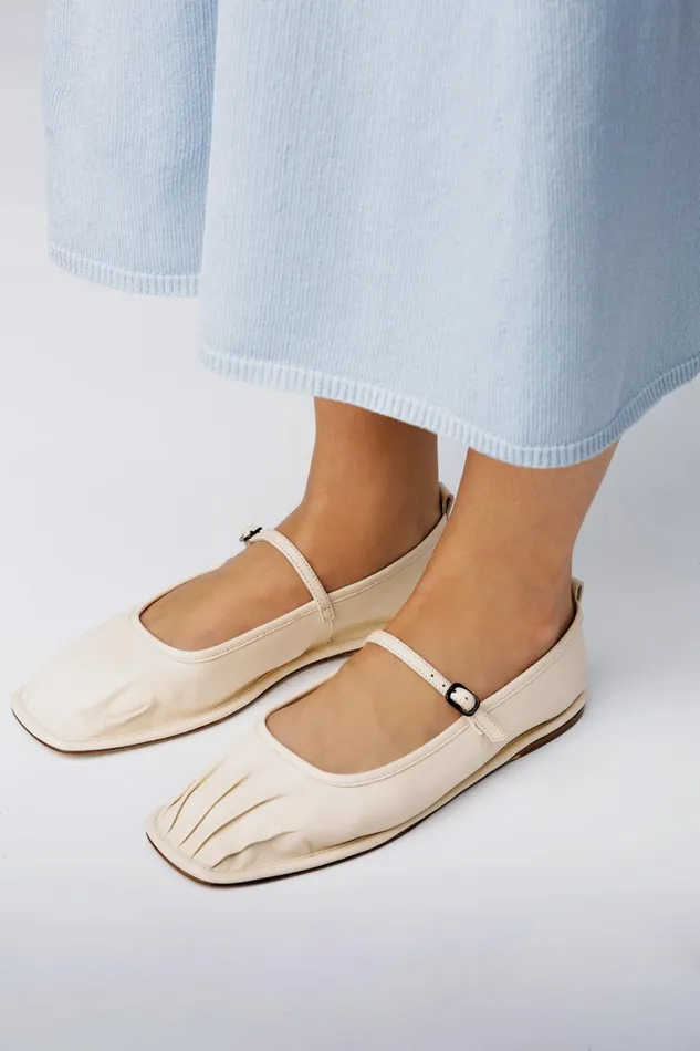 Hereu DANSA 8211 PleatedToe Mary Jane Pump Women Soft Shoes