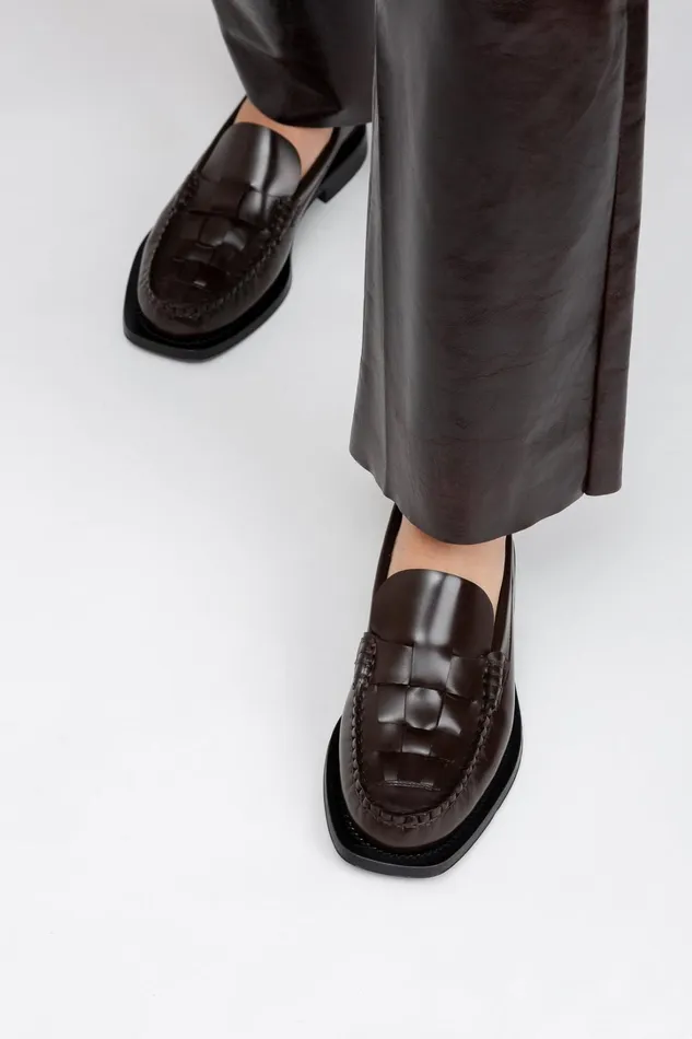 Hereu NOMBELA 8211 Interwoven Detail Slipon Loafer Women Loafers