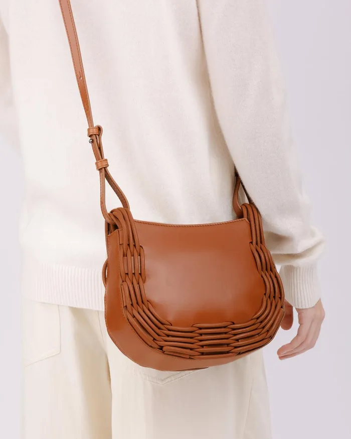 Hereu PINAR 8211 Braided Detail Crossbody Bag WomenMen Crossbody Bags