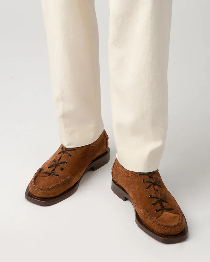 Hereu PRIEGO SQUARED SUEDE 8211 Lace Up Moccasin Men Loafers