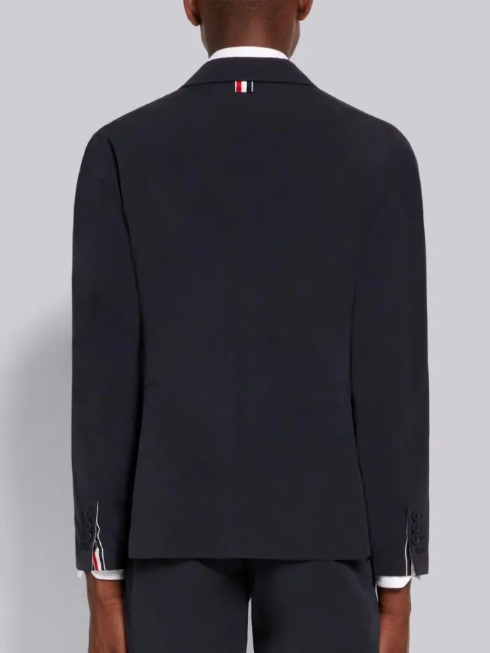 High Density Nylon Tech Unconstructed Sack Jacket Navy Men Thom Browne Jackets and Suiting
