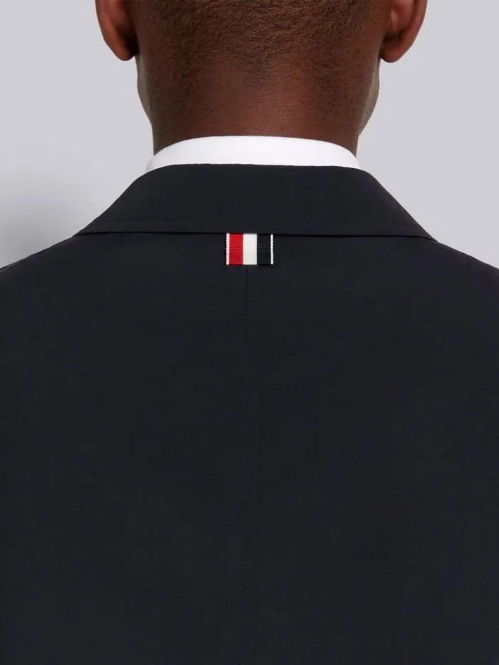 High Density Nylon Tech Unconstructed Sack Jacket Navy Men Thom Browne Jackets and Suiting