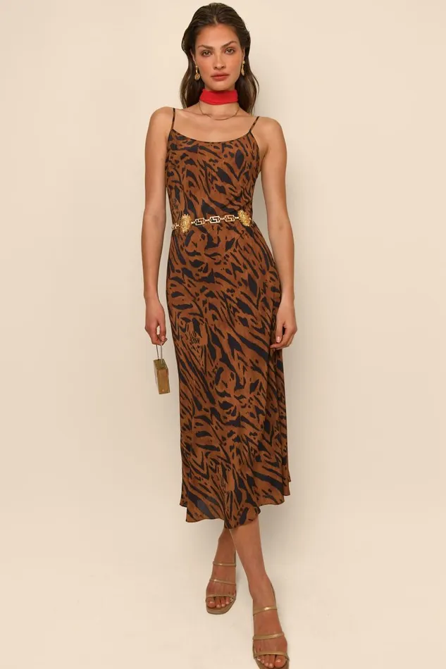 Holly Tiger Stripe Women RIXO Dresses Holly Tiger Stripe Women RIXO Dresses
