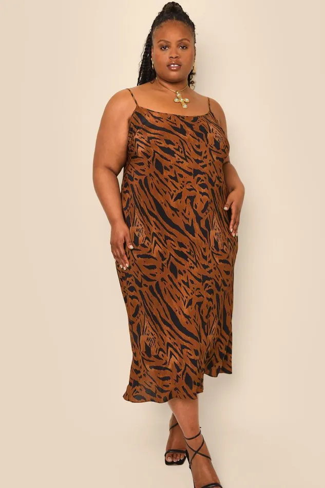 Holly Tiger Stripe Women RIXO Dresses Holly Tiger Stripe Women RIXO Dresses