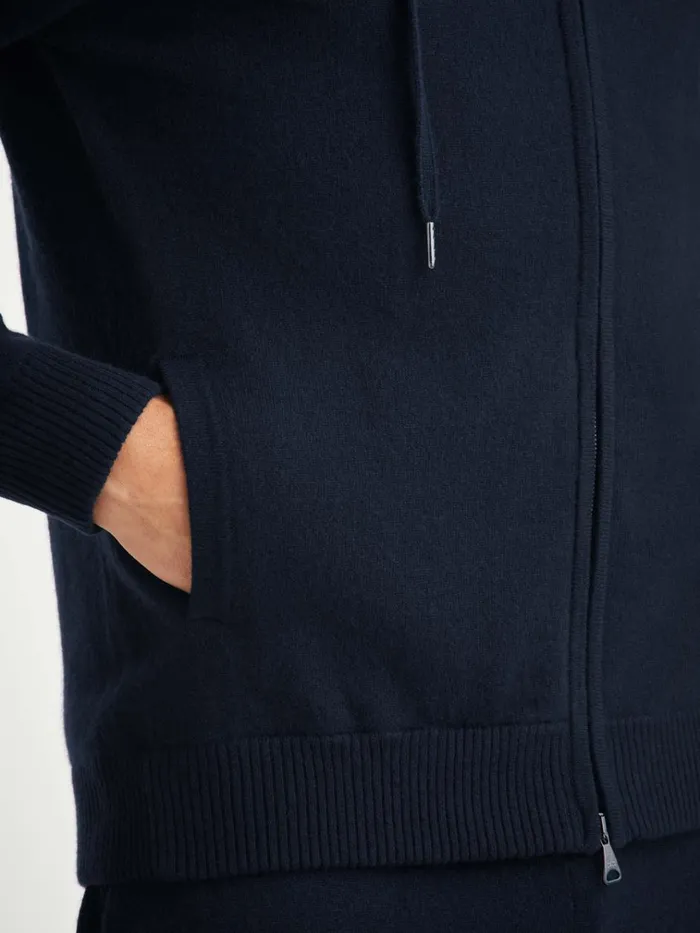 Hooded Tops Men Derek Rose Hoodie Finley Cashmere Navy
