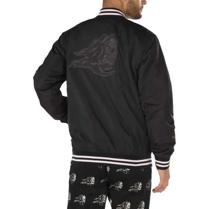 Hoodies and Jackets Men Sixty Sixers Varsity Jacket Black Vans Hoodies and Jackets Men Sixty Sixers Varsity Jacket Black Vans