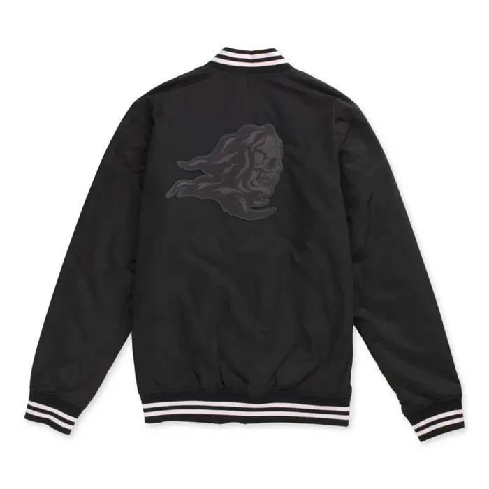 Hoodies and Jackets Men Sixty Sixers Varsity Jacket Black Vans Hoodies and Jackets Men Sixty Sixers Varsity Jacket Black Vans