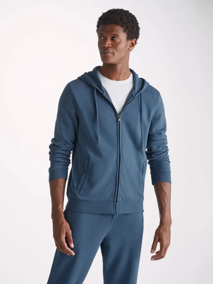 Hoodies Men Derek Rose Hoodie Quinn Cotton Modal Denim