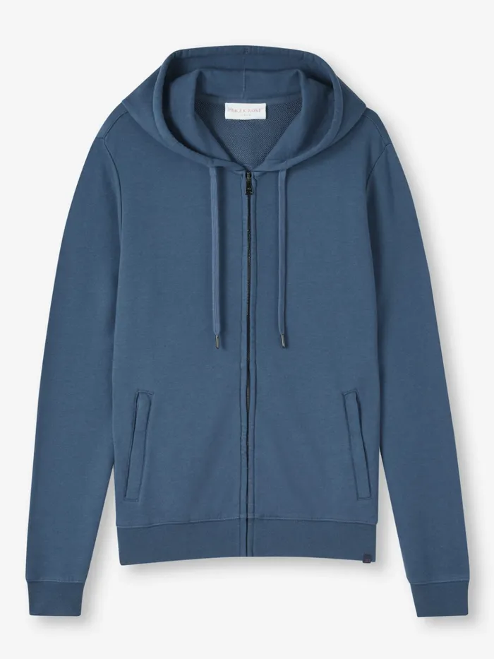 Hoodies Men Derek Rose Hoodie Quinn Cotton Modal Denim