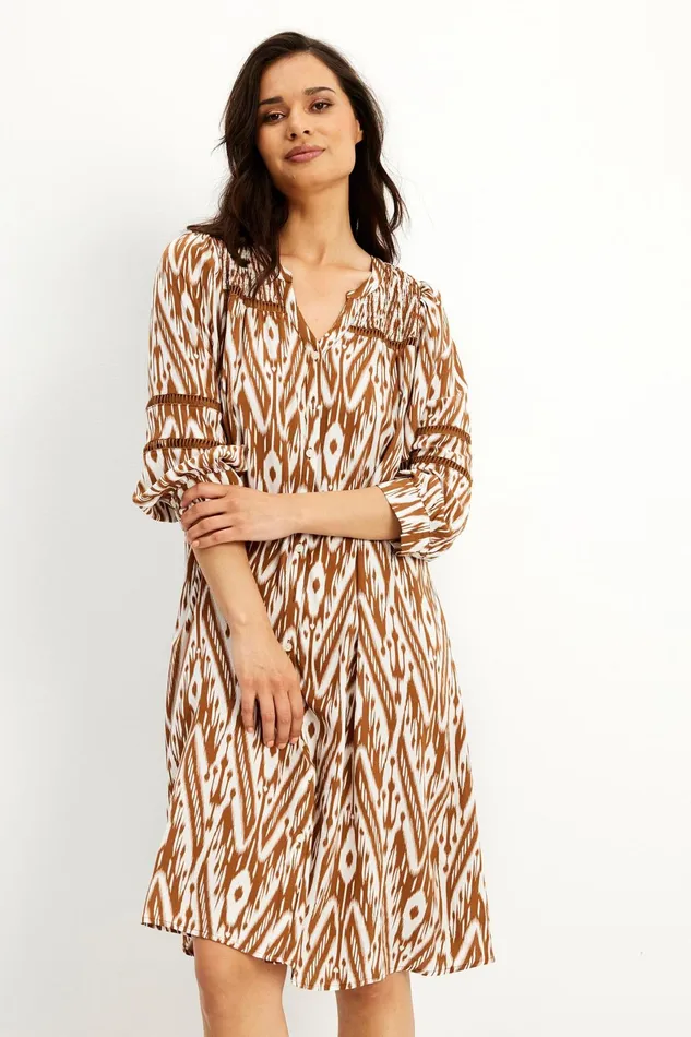 INDIANA DRESS 15804 804 Mocca 804 Women IN FRONT DRESSES