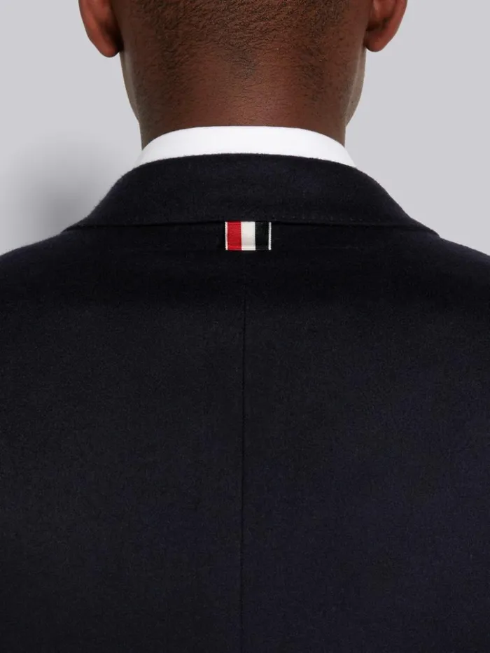 Jacket Weight Cashmere Double Breasted Jacket Navy Men Thom Browne Jackets and Suiting