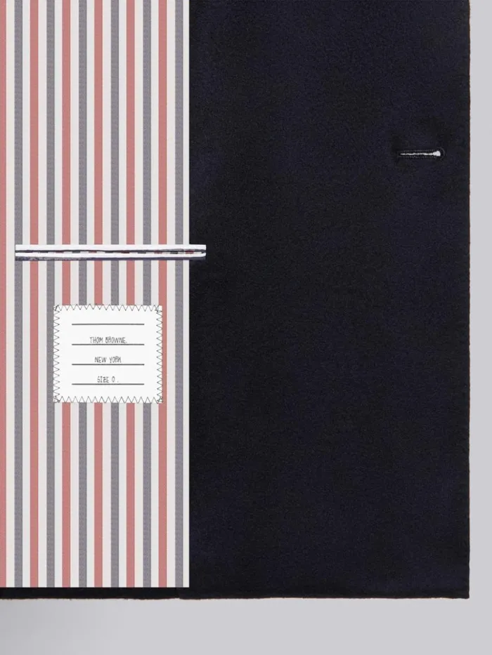 Jacket Weight Cashmere Double Breasted Jacket Navy Men Thom Browne Jackets and Suiting