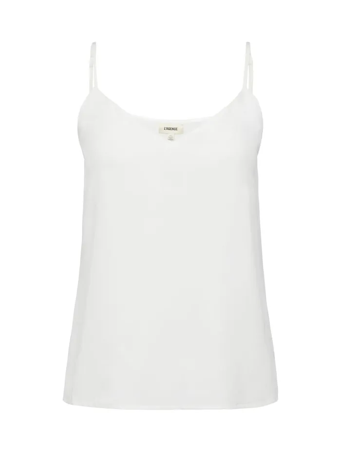 Jane Silk Camisole Ivory Women L039Agence Camisoles and Tanks Jane Silk Camisole Ivory Women L039Agence Camisoles and Tanks