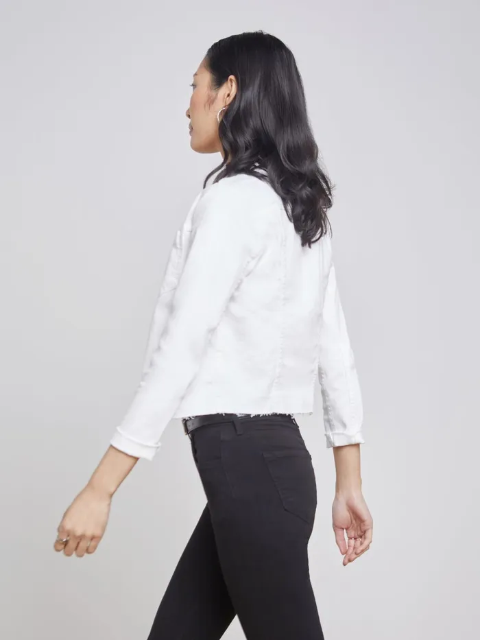Janelle Denim Jacket Blanc Women L039Agence Denim Jackets Janelle Denim Jacket Blanc Women L039Agence Denim Jackets