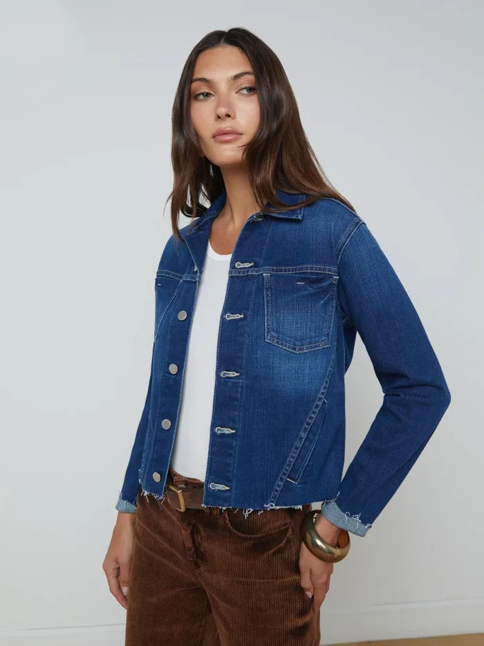 Janelle Denim Jacket Desoto Women L039Agence Denim Jackets Janelle Denim Jacket Desoto Women L039Agence Denim Jackets