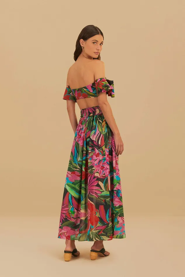 Jardin De Reve Midi Skirt Women FARM Rio Skirts Jardin De Reve Midi Skirt Women FARM Rio Skirts