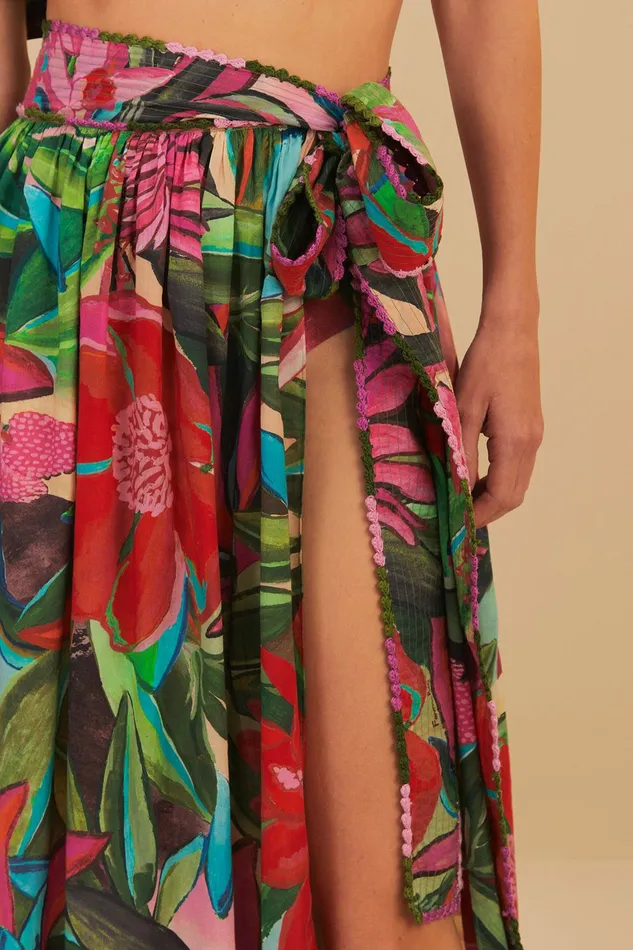Jardin De Reve Midi Skirt Women FARM Rio Skirts Jardin De Reve Midi Skirt Women FARM Rio Skirts