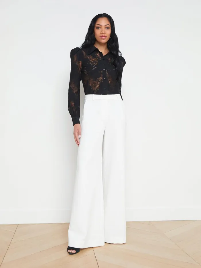 Jenica Lace Blouse Black Women L039Agence Blouses and Tops Jenica Lace Blouse Black Women L039Agence Blouses and Tops
