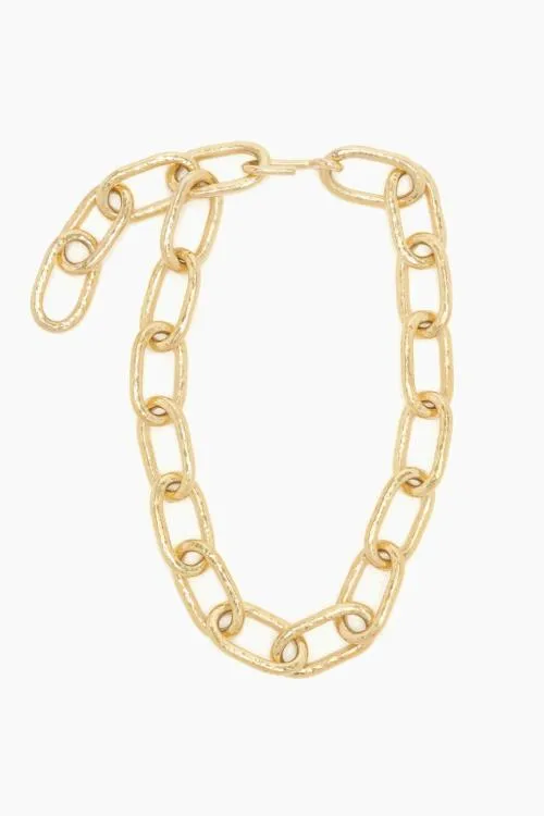 Jewelry Women Ulla Johnson Barbara Hand Hammered Chain Necklace Gold