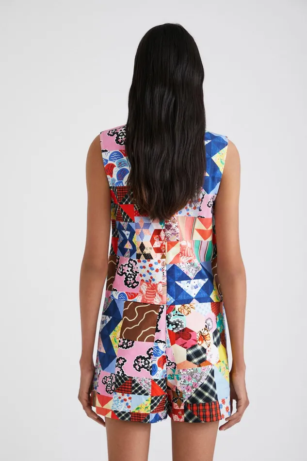 Johnson Hartig Patchwork Pinafore Women Desigual Dresses