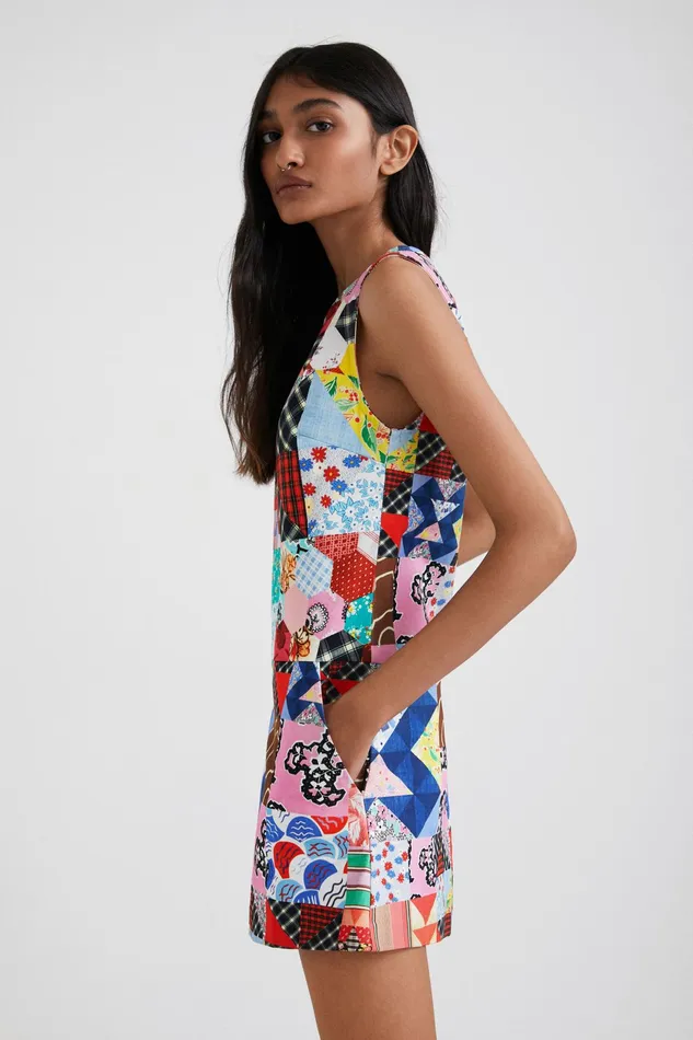 Johnson Hartig Patchwork Pinafore Women Desigual Dresses