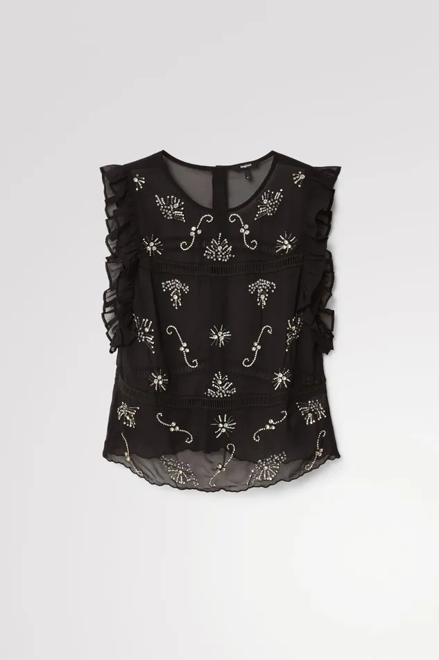 Johnson Hartig Sheer Blouse Women Desigual Tops and Shirts