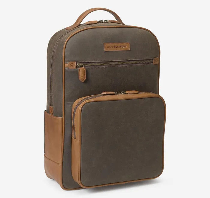 JohnstonandMurphy Backpacks and Briefcases Rhodes Backpack Brown Antique Cottontan Full Grain 8211 Men JohnstonandMurphy Backpacks and Briefcases Rhodes Backpack Brown Antique Cottontan Full Grain 8211 Men