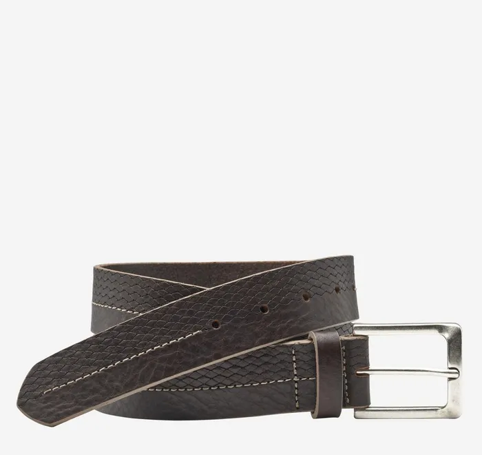 JohnstonandMurphy Belts Basketweave Embossed Belt Brown 8211 Men