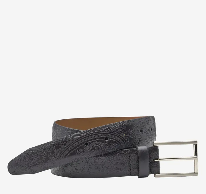 JohnstonandMurphy Belts Paisley Dress Belt Black 8211 Men