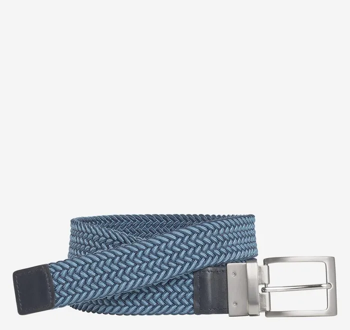 JohnstonandMurphy Belts Reversible StretchWoven Belt Navyblue 8211 Men