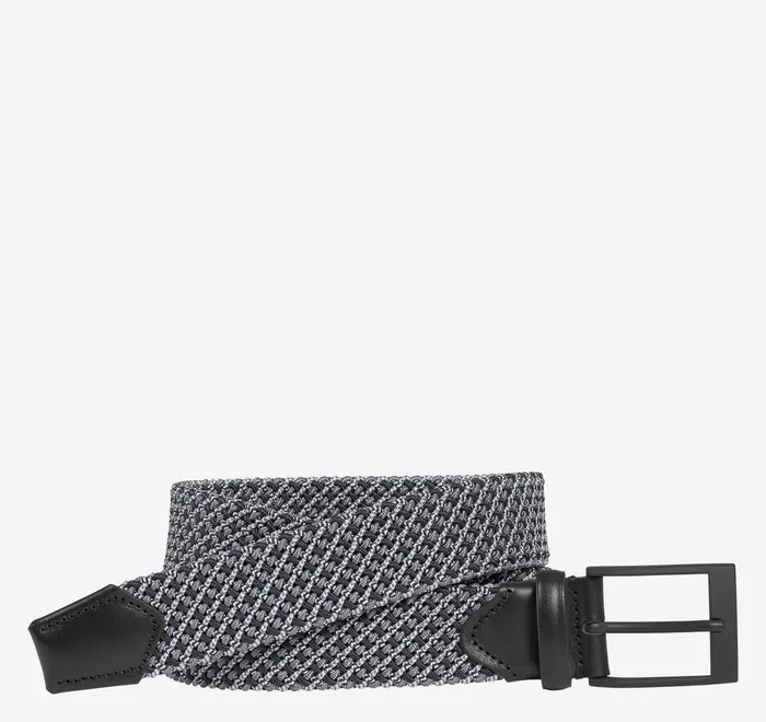 JohnstonandMurphy Belts Tubular Woven Belt Graywhite 8211 Men