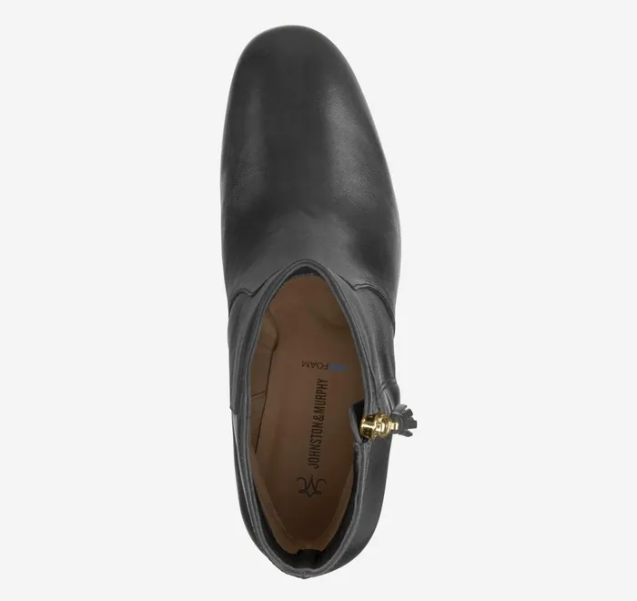 JohnstonandMurphy Boots and Booties Eleanor SideZip Bootie Black Calfskin 8211 Women JohnstonandMurphy Boots and Booties Eleanor SideZip Bootie Black Calfskin 8211 Women