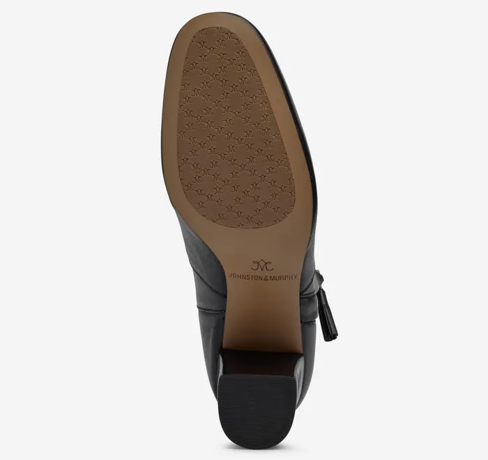 JohnstonandMurphy Boots and Booties Eleanor SideZip Bootie Black Calfskin 8211 Women JohnstonandMurphy Boots and Booties Eleanor SideZip Bootie Black Calfskin 8211 Women