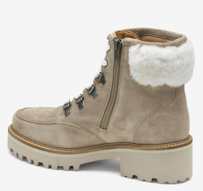 JohnstonandMurphy Boots and Booties Emmalynn Quilted Hiker Boot Taupe Suedeshearling 8211 Women JohnstonandMurphy Boots and Booties Emmalynn Quilted Hiker Boot Taupe Suedeshearling 8211 Women